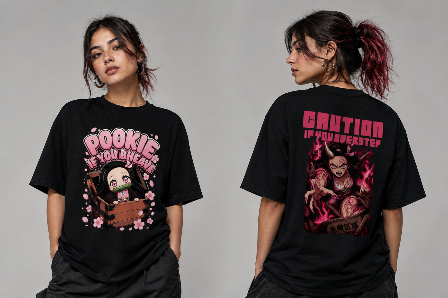 CosmoOtaku “Pookie If You Behave, Caution If You Overstep” Unisex Supima T-Shirt | 240 GSM 100% Cotton