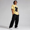 Premium Unisex Jet Black Sweatpants | 260 GSM Cotton Terry Loose-Fit Joggers