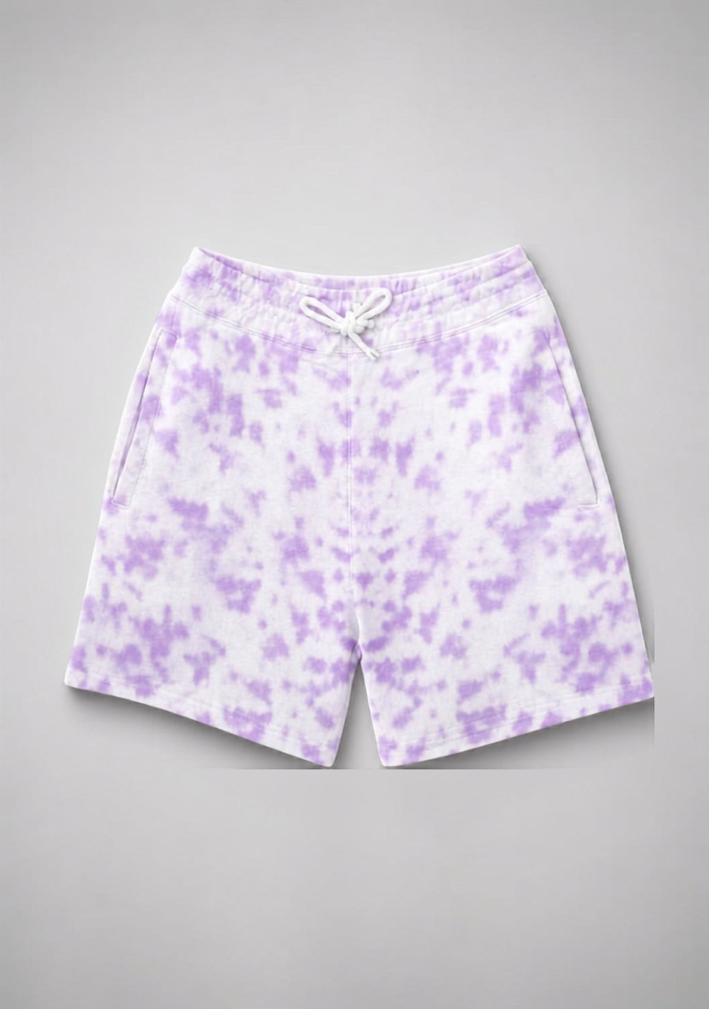 Unisex Purple Tie-Dye Shorts – 260 GSM Premium Cotton Blend Loungewear
