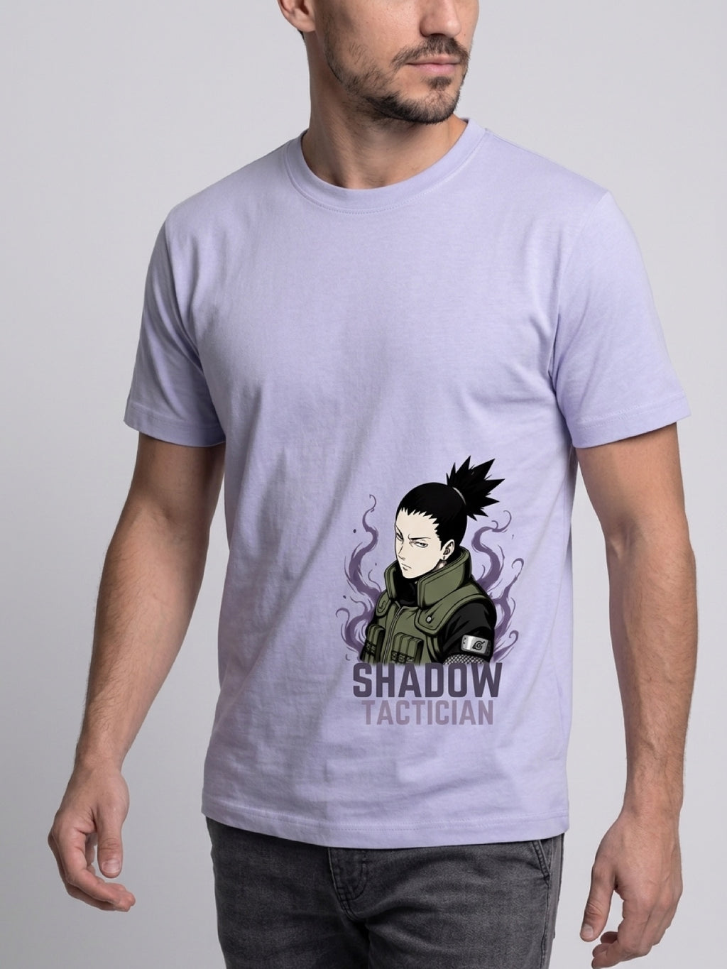 Anime "Shadow Tactician" Unisex Supima T-Shirt | Lavender Premium Tee