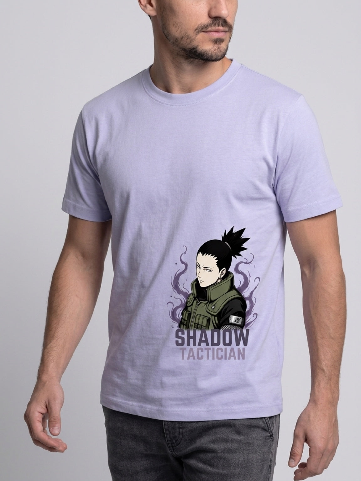 Anime "Shadow Tactician" Unisex Supima T-Shirt | Lavender Premium Tee