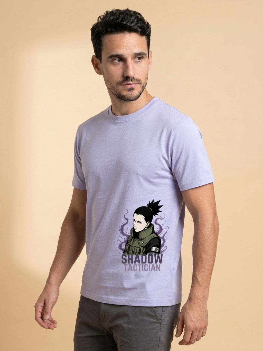 Anime "Shadow Tactician" Unisex Supima T-Shirt | Lavender Premium Tee