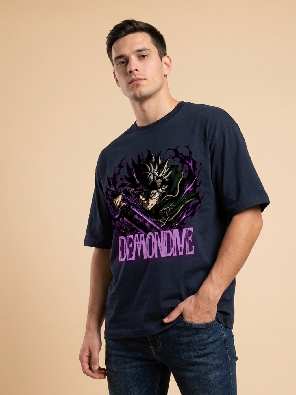 Anime "Demon Dive" Unisex Oversized T-Shirt | 240 GSM 100% Cotton