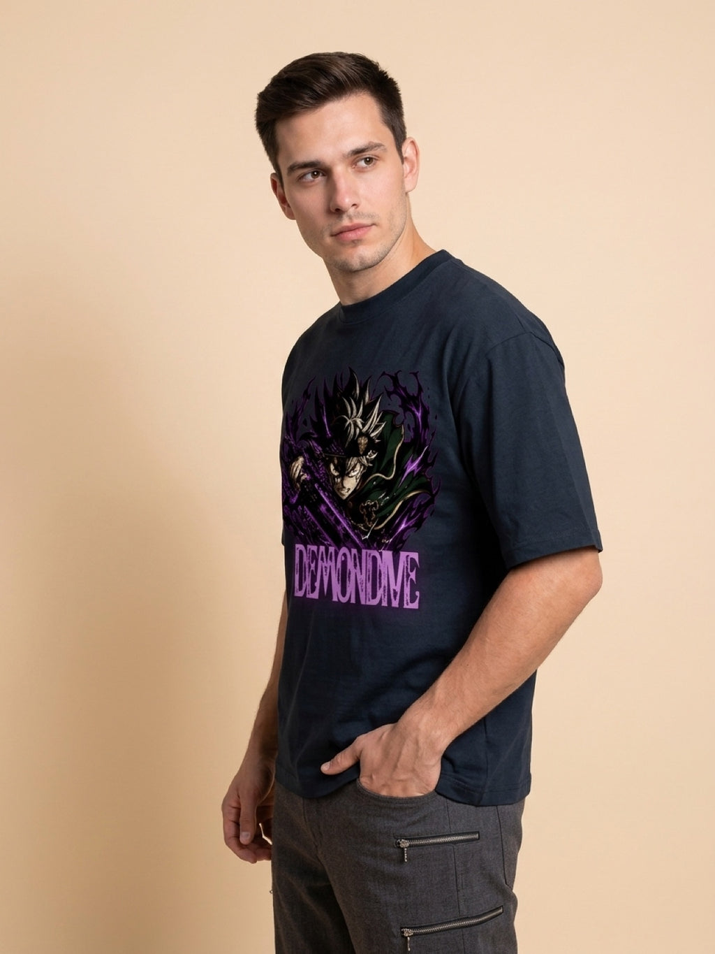 Anime "Demon Dive" Unisex Oversized T-Shirt | 240 GSM 100% Cotton