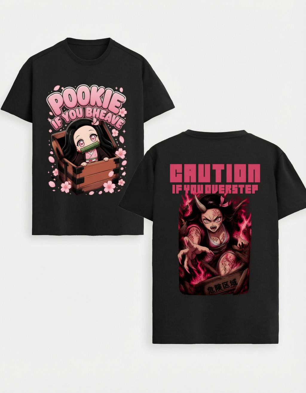 CosmoOtaku “Pookie If You Behave, Caution If You Overstep” Unisex Supima T-Shirt | 240 GSM 100% Cotton