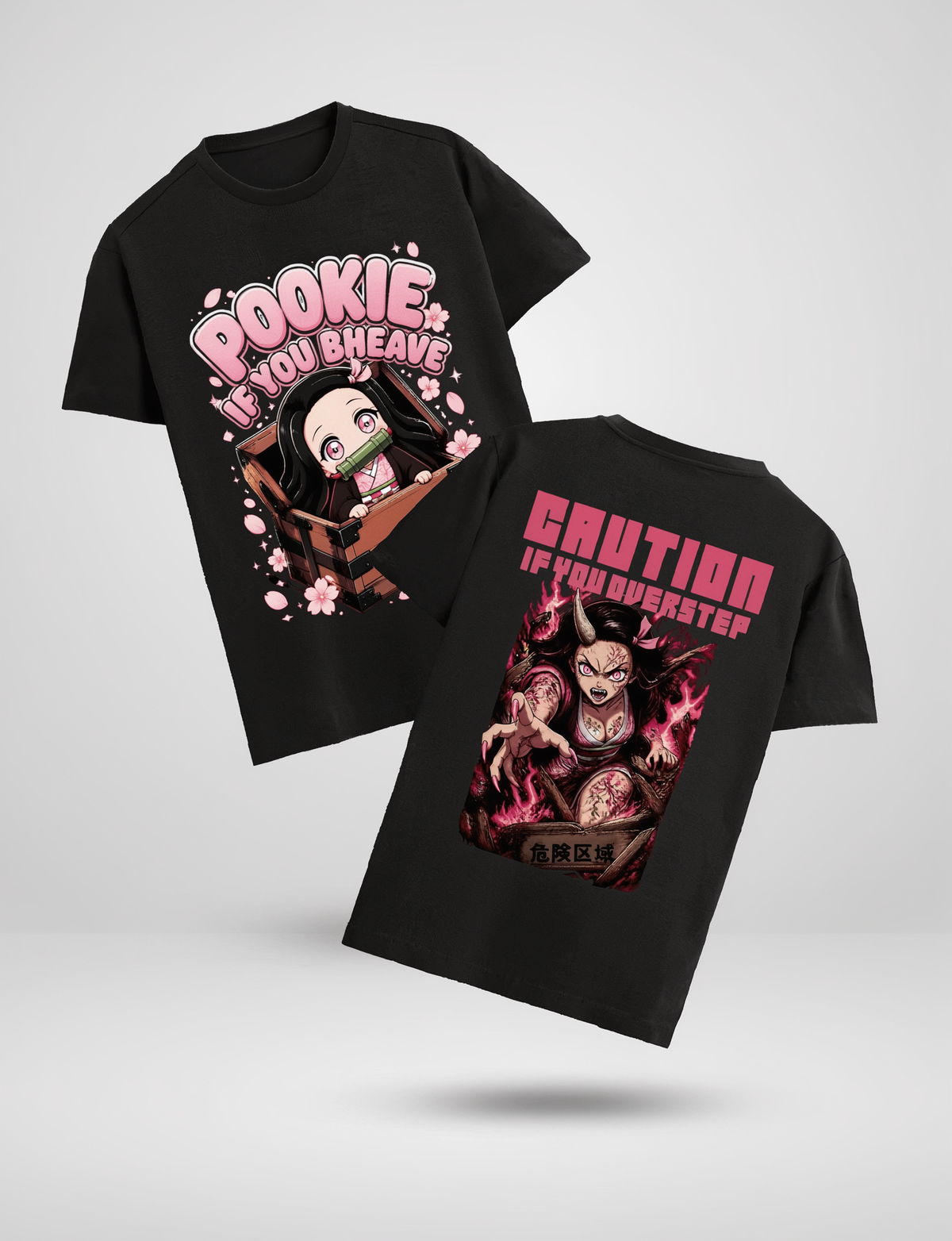 CosmoOtaku “Pookie If You Behave, Caution If You Overstep” Unisex Supima T-Shirt | 240 GSM 100% Cotton